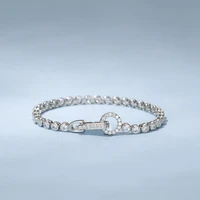 s925 real silver full diamond bracelet womens fashion simple temperament ins design sterling silver zircon womens bracelet