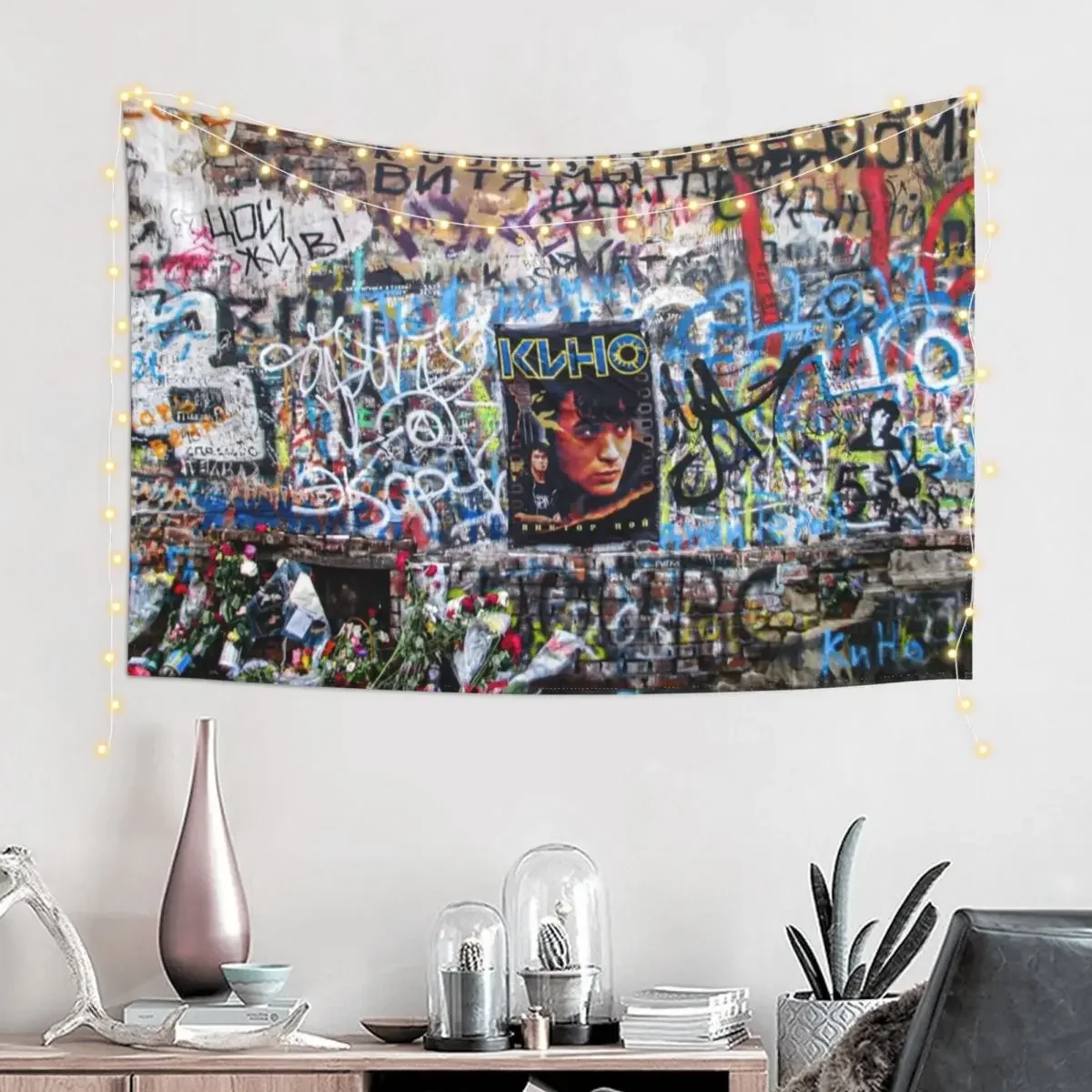 Victor Tsoi Viktor Tzoi Цой Виктор КИНО группа KINO KUHO (2021-3-KINO-1) Гобелен
