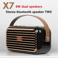 x7 soundcore bluetooth speaker retro radio portable 3d stereo tws dual speaker fm aux tf wireless bluetooth speaker music player