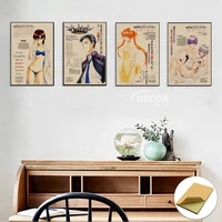 classic cartoon japanese anime wallpaper vintage character posters wall art pictures prints living cafe bar decor wall stickers
