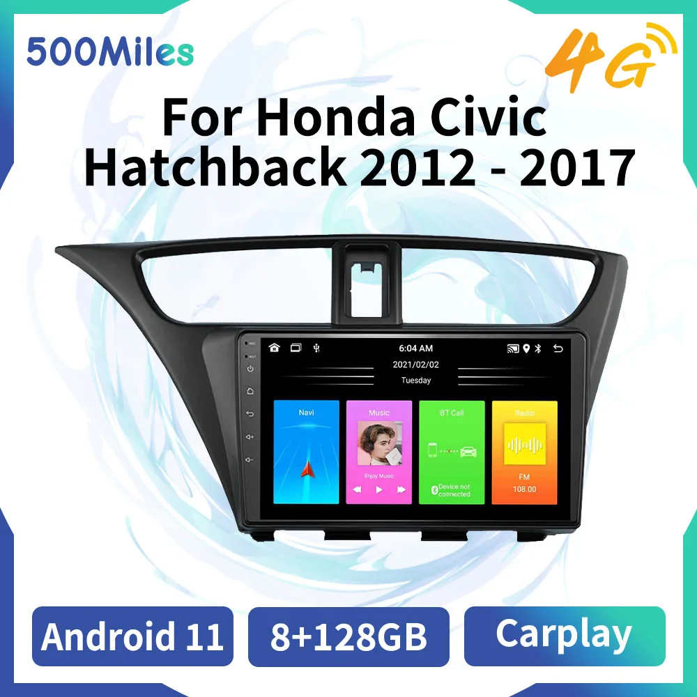 

2 Din Android Car Radio for Honda Civic Hatchback 2012-2017 Car Stereo GPS WIFI Navigation Multimedia Player Head Unit Autoradio