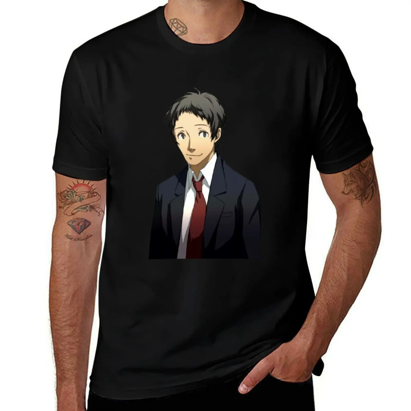 Фото Футболка Adachi Tohru, прочная рабочая футболка №1