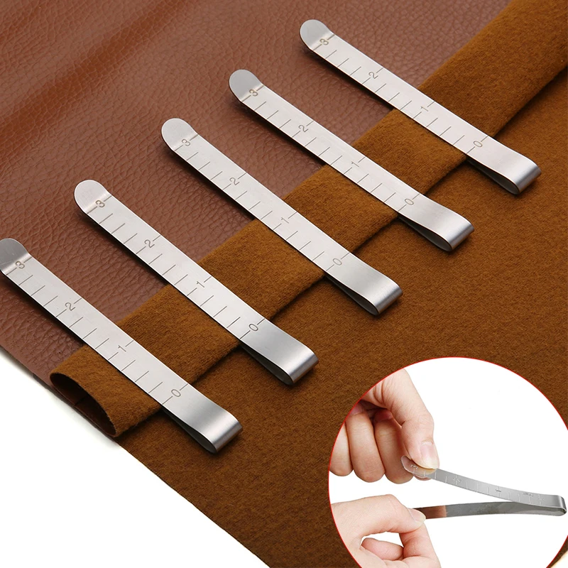

2/20pcs Hemming Clips Metal Sewing Crimping Clip Stainless Steel Ruler For DIY Sewing Stitching Pinning Marking Quilting Ruler