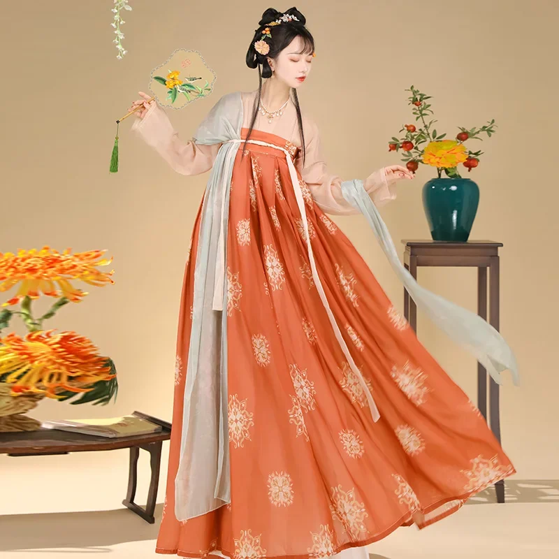 

Summer blue Women Tang Dynasty Chinese Traditional Folk Costume Set Plus Size Oriental Ancient Dancing Wear Cosplay Clothing