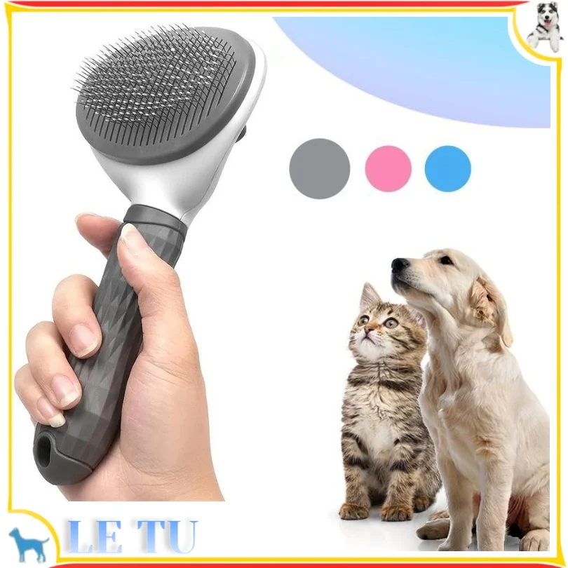 Pet Dog Brush Cat Comb Self Cleaning Pet Hair Remover Brush For Dogs Cats Grooming Tools Pets Dematting Comb Dogs Accessories