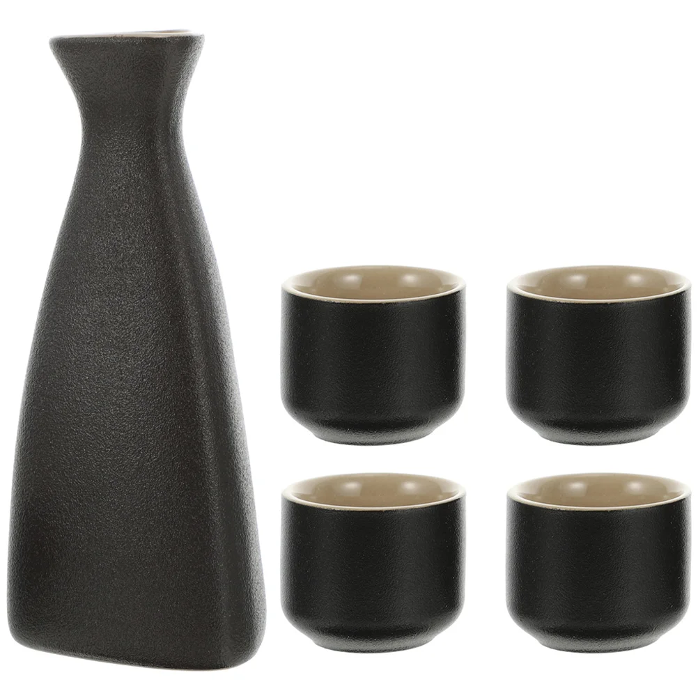 

1 Set Japanese Style Restaurant Ceramic Kettle Pot and Cups Sake Serving Pot