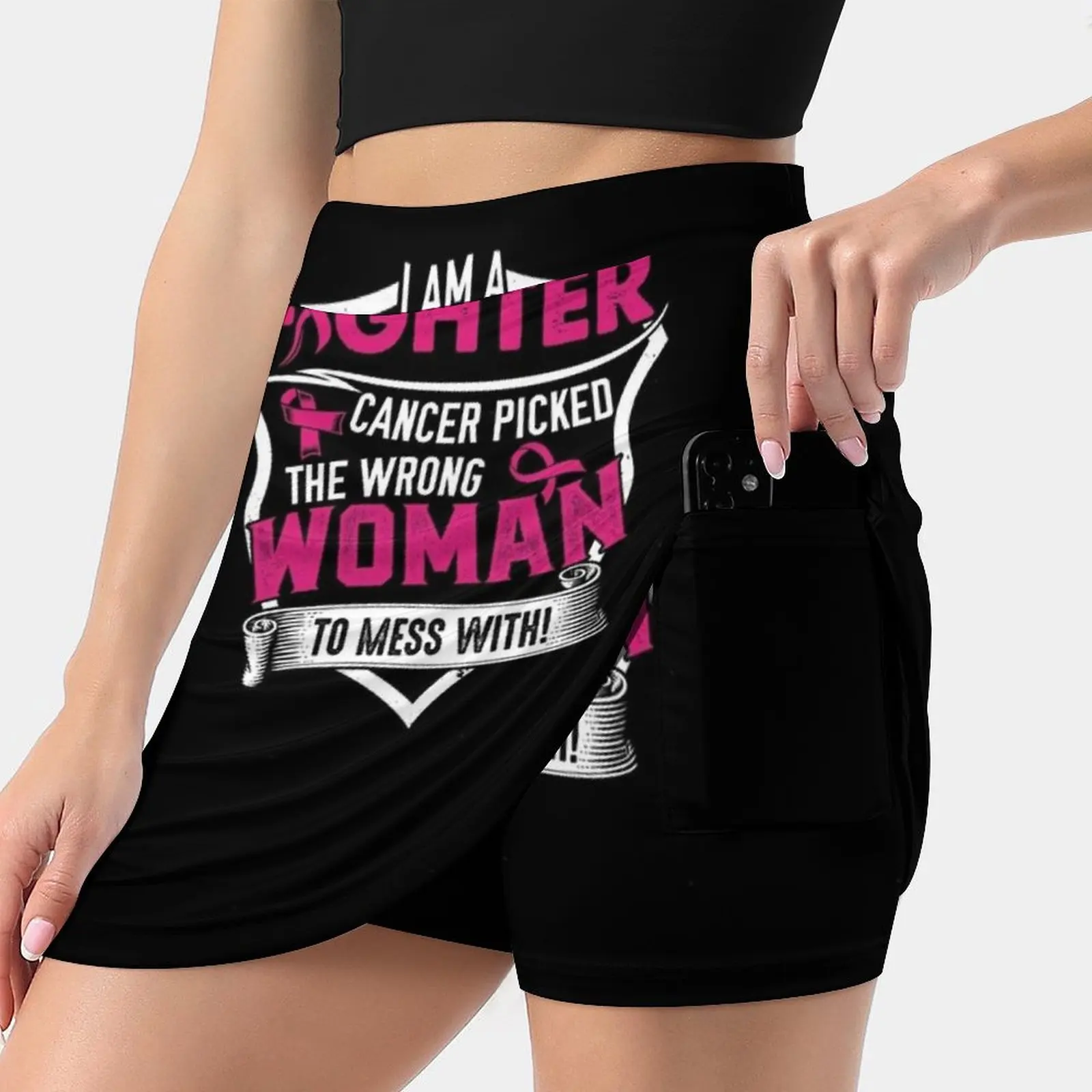 

Женская юбка для игры в бадминтон I Am Fighter, нагрудная юбка с карманами для игры в гольф