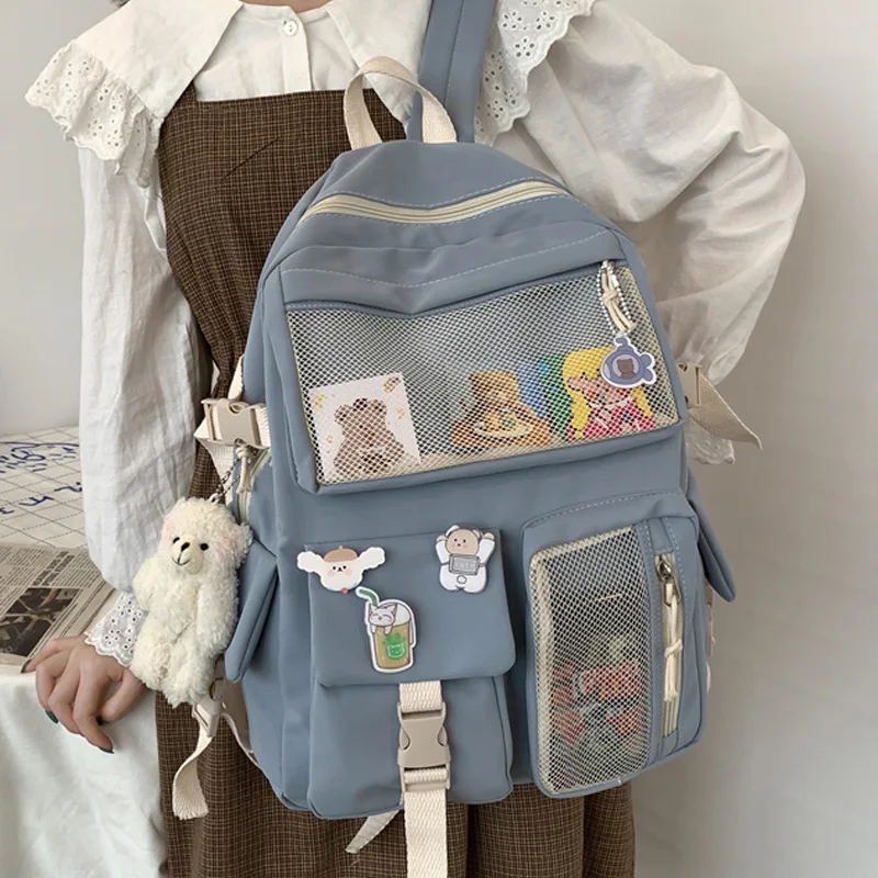 

Women Backpack Fashion Waterproof Rucksack For Teen Girls School Bag Cute Kawaii Nylon Student Bookbag Travel Mochila