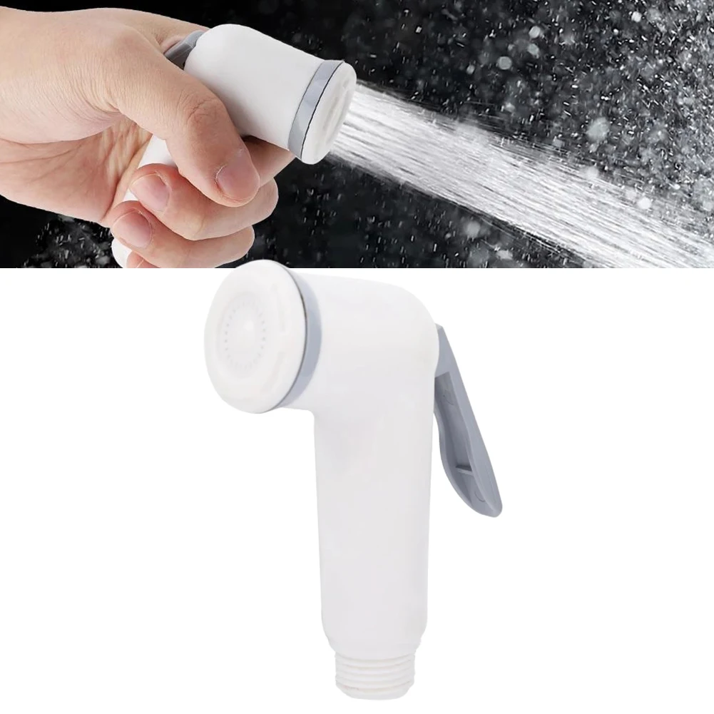 

Portable Bidet Faucets Sprayer Head With Button Handheld Spray Pet Shower Sprayer Head Shower ABS Save Waters Convenient Shower