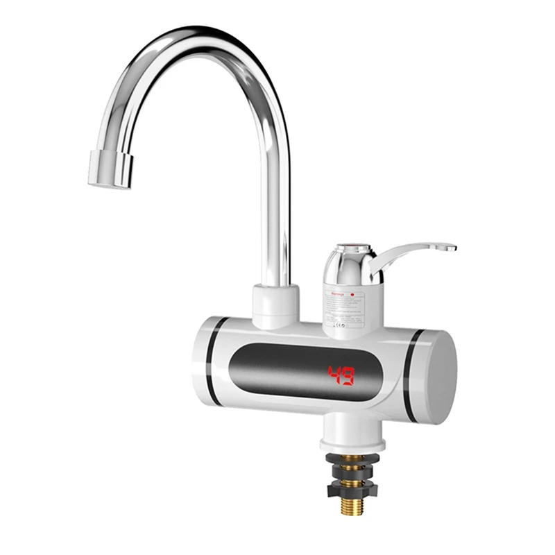 

Electric Hot And Cold Water Heater Faucet Quick Heating Tap Conector For Faucet 3000W US Plug