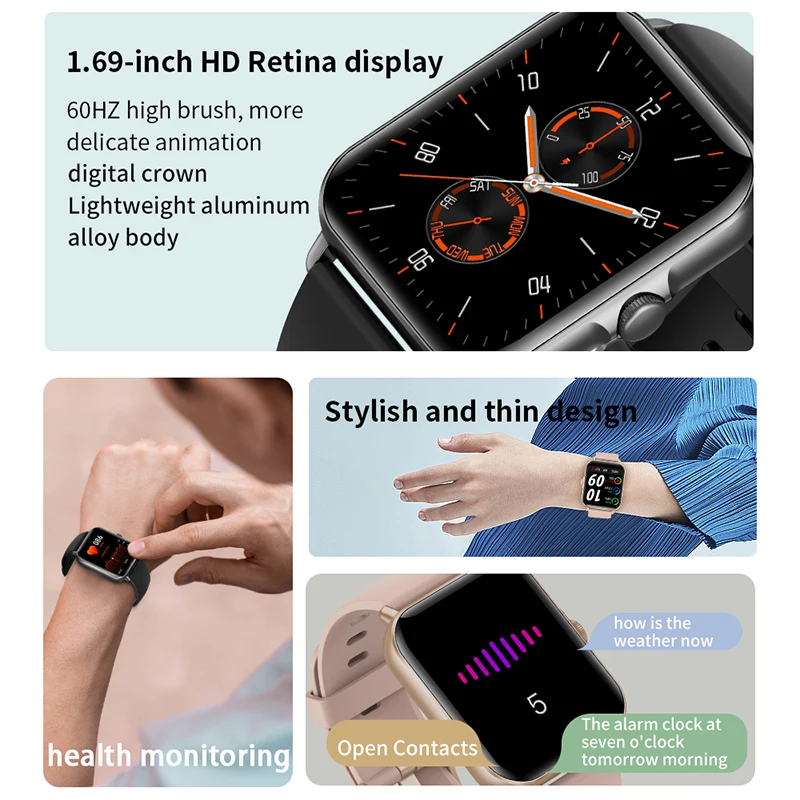 2022 New Bluetooth Answer Call Smart Watch Men Full Touch Dial Fitness Tracker IP67 Waterproof Smartwatch men women +Box |