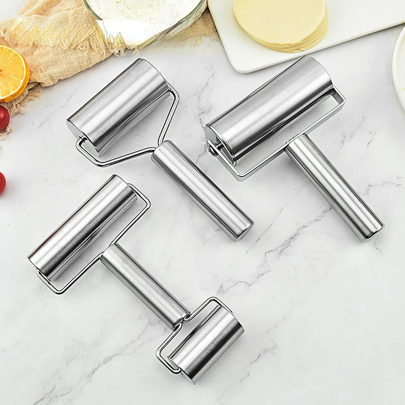 

Двухсторонняя ручка для муки из нержавеющей стали, многофункциональный роликовый стержень, антипригарный пресс для выпечки Пельменей