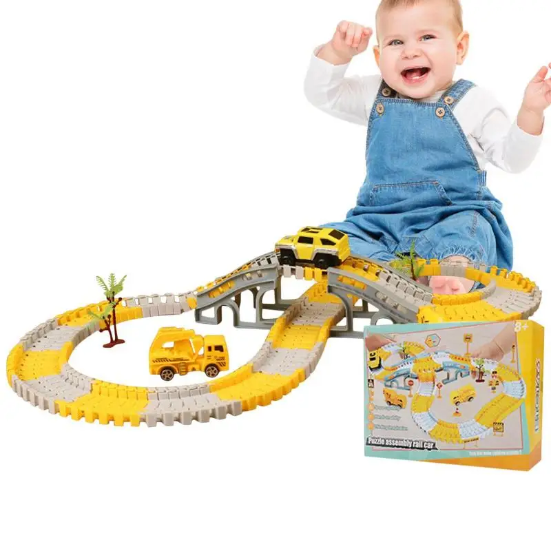 

Electric Train Track Set Electric Track Toy Car Educational Toys Tiny Train Tracks Christmas Tracks Car Toy For Toddlers Kids