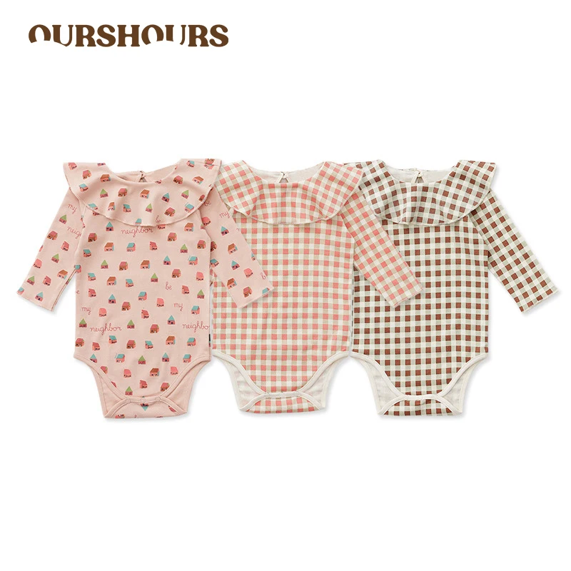 

Детский хлопковый комбинезон для младенцев, комбинезон с милым принтом для малышей, сестры, брата, подходящая одежда, комбинезоны с длинным ...