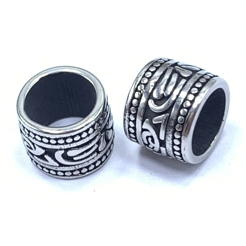 

Бусины Цилиндрические из нержавеющей стали с большим отверстием, 8 мм