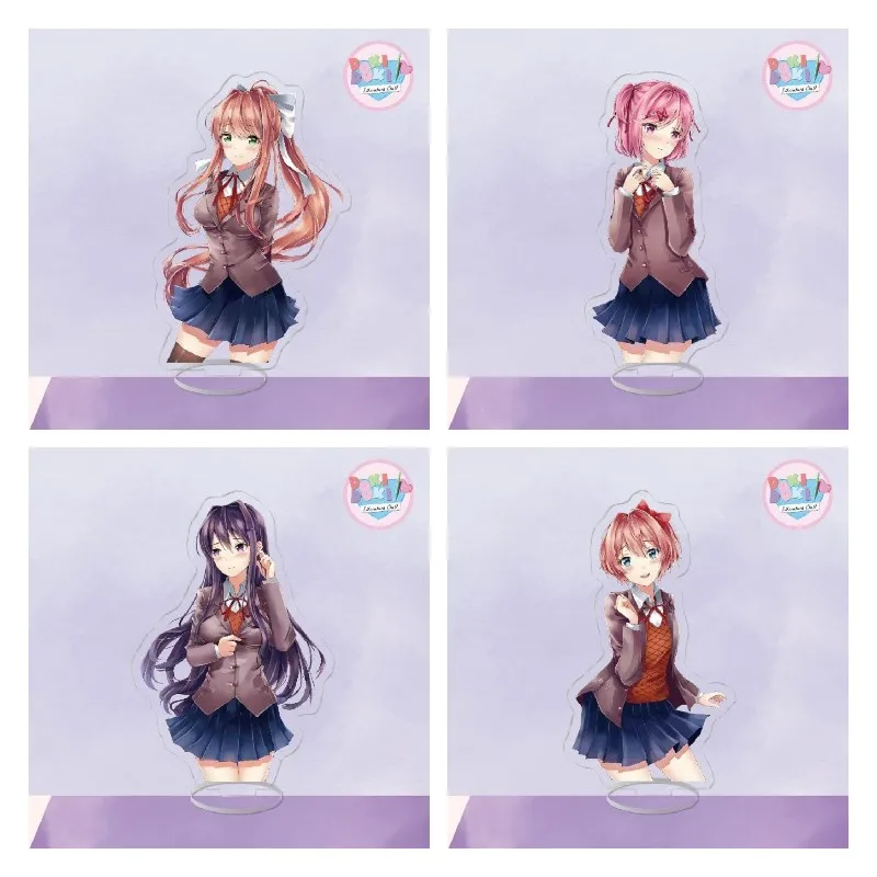 

Doki Doki Literature Club Anime Figures Natsuki Yuri Sayori Monika Acrylic Stands Model Sweet Girl Decor Toys Fans Birthday Gift