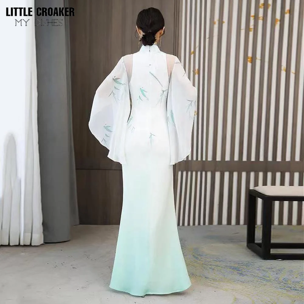2022 Elegant White Evening Dresses Long with Shawl Satin Plus Size Evening Gown Arabic Mermaid Formal Dress Vestidos De Festa