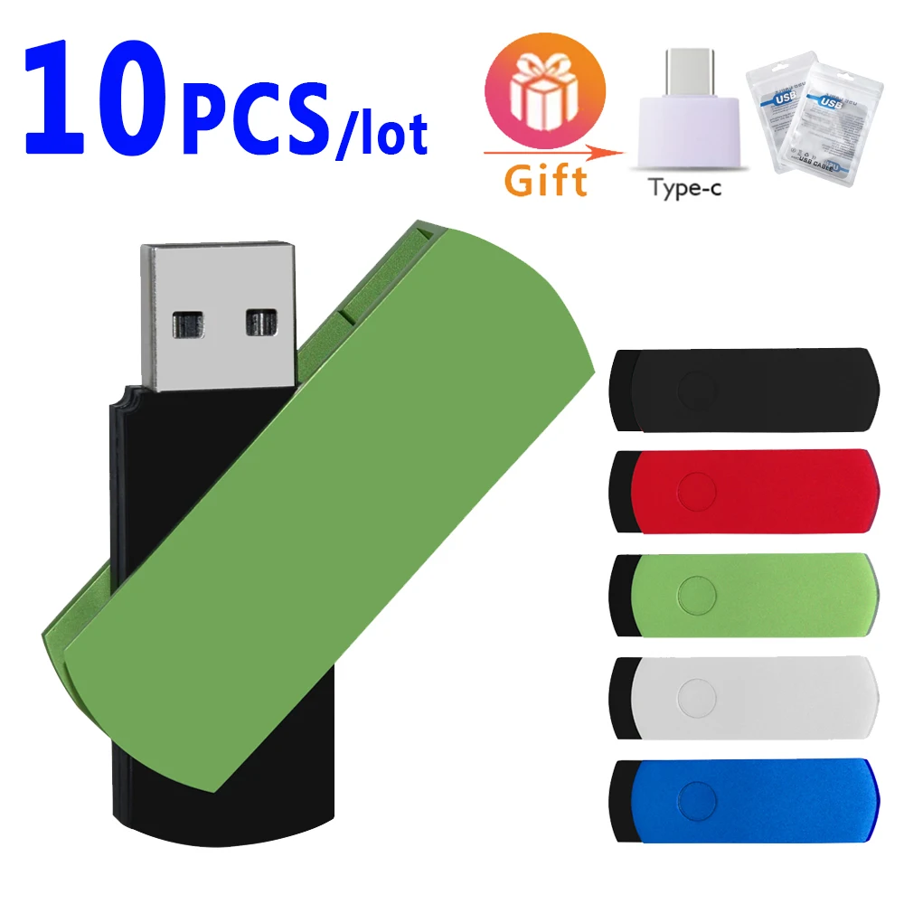 

USB-флеш-накопитель 10 шт./лот, 128 ГБ, 64 ГБ