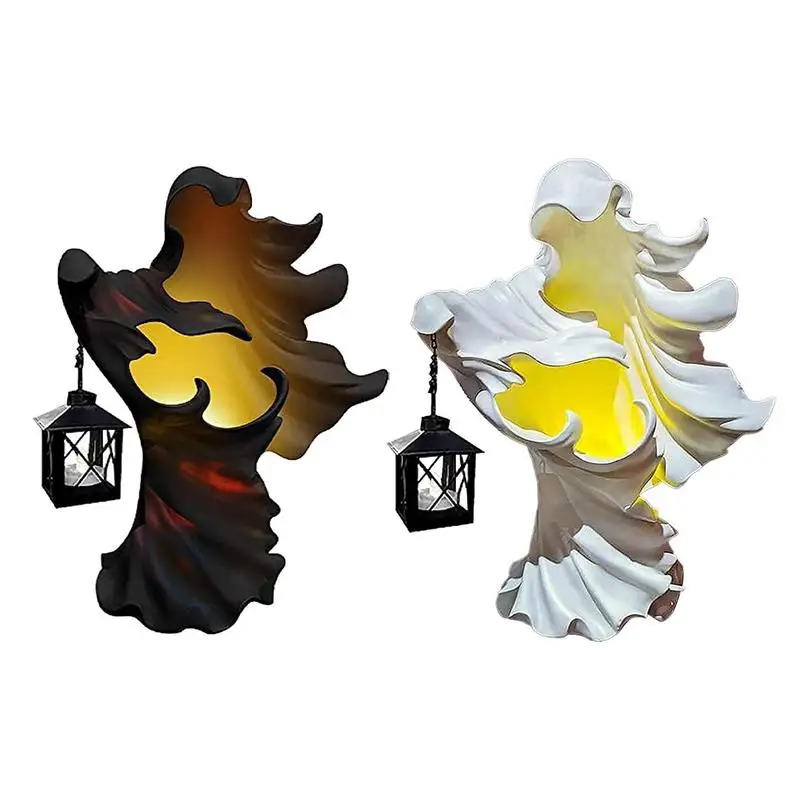 

Halloween Lantern Ghost Scary Vintage White Statue Without Head LED Ghost Lantern For Halloween Party Decoration Home Ornament