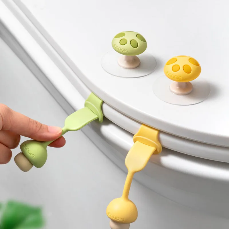 

Silicone Toilet Seat Lifters Bathroom Accessories Closestool Seat Cover Handle Toilet Cover Ring Lift