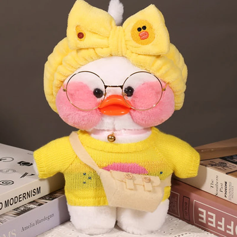 

30cm Plush Cute Duck Lalafanfan Korean Kawaii Little Yellow Ducks Stuffed Animals Doll Toys Soft Birthday Gifts For Children