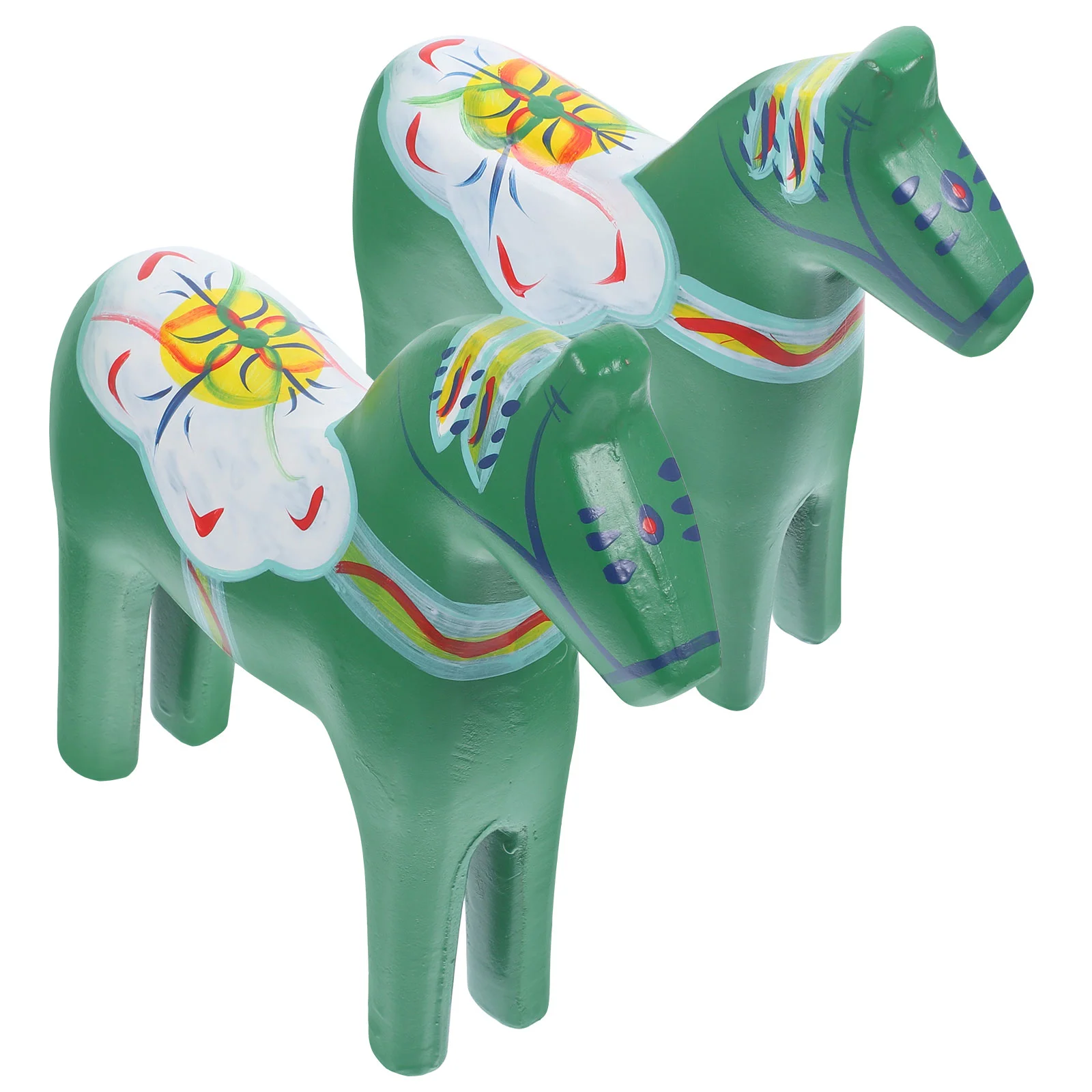 

Horse Wooden Figurine Swedish Decor Ornament Tabletop Statue Animal Lucky Sculpture Traditional Painted Hand Horses Dalarna