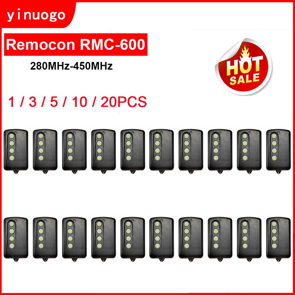 

Для REMOCON RMC600 пульт дистанционного управления для гаражных ворот Remocon RMC-600 Регулируемая частота 280–450 МГц фиксированный код открывания гараж...