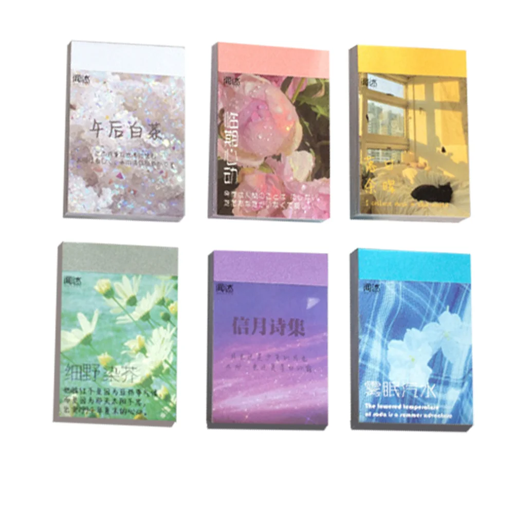 

5 Sets Delicate Paper Stickers Decorative Scrapbook Stickers Creative Album Decals for Hand Account Diary