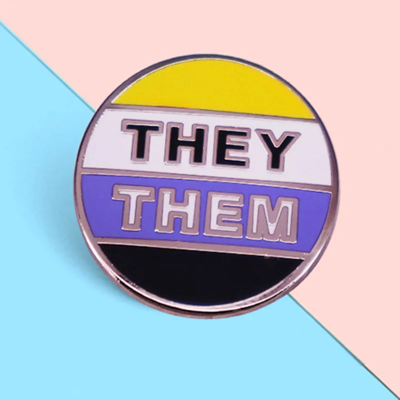 Недвоичная заколка для лацканов Genderqueer Pride брошь в виде гей-лацканов они/они