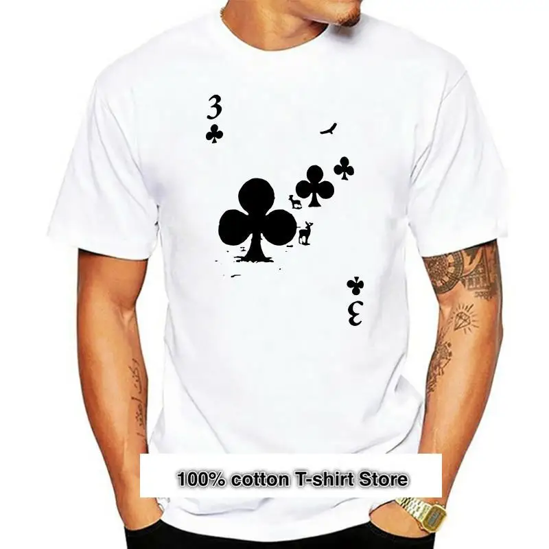 

Camiseta de club Forest Playing Card para hombre, camiseta de Love Ace