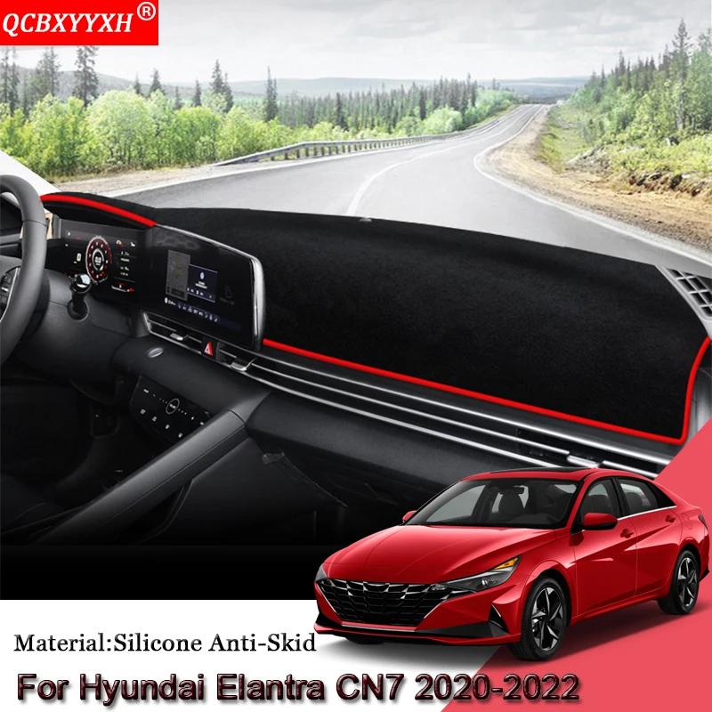 

Car Styling Dashboard Protective Mat Shade Cushion Pad Rose Carpet Mat Cover Auto Accessories For Hyundai Elantra CN7 2020-2022