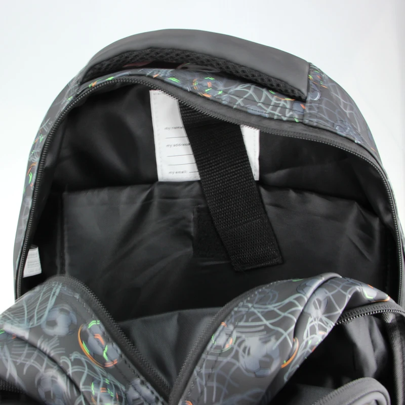 Australia Original Smiggle Children's Schoolbag Boys Primary School Backpack Black Football PU Waterproof Korean 7-12 Years 16L