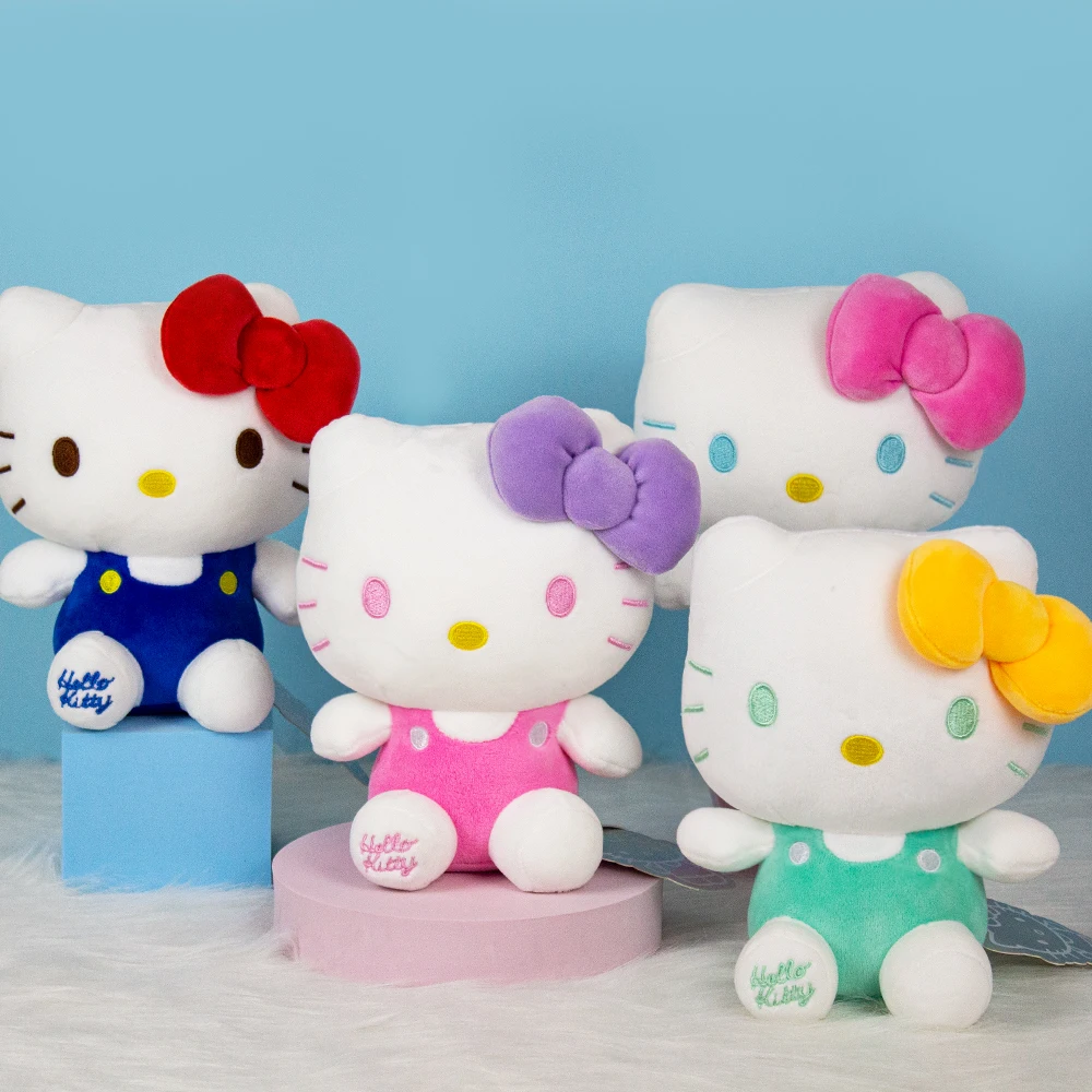 

25 см Hello Kitty Φ осанка Sanrio Оригинальное плюшевое украшение для комнаты плюшевые игрушки милый аниме KT кошки подарок