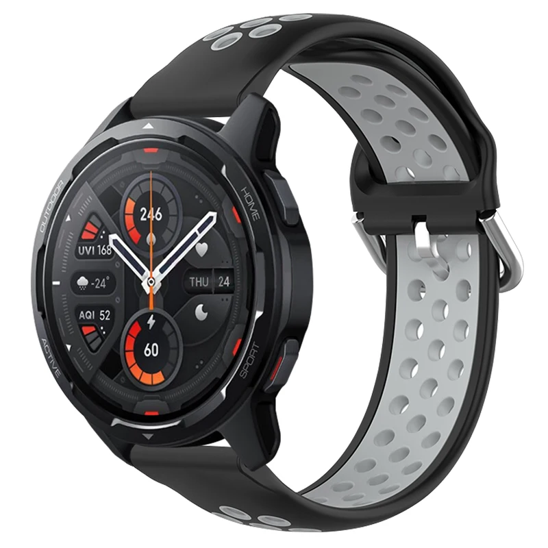 Силиконовый ремешок для Xiaomi Mi Watch S1 Active Global Ver. Умный Браслет разных цветов 22 мм