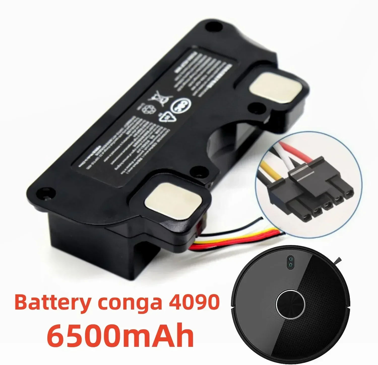 Аккумулятор емкостью 6500 мАч для CECOTEC CONGA 4090 4490 4590 4690