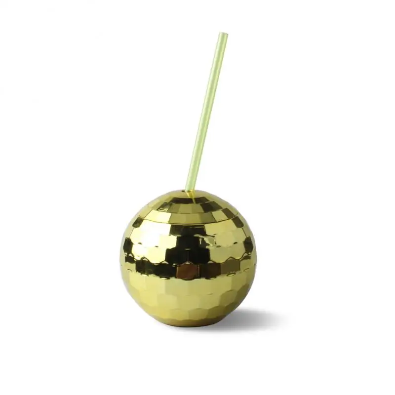 580ml Flash Disco Ball Cups Unique Cocktail Glasses Nightclub Bar Party Flashlight Straw Wine Glass Drinking Drinkware - купить по
