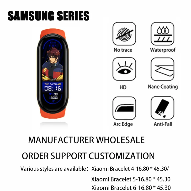 

Suitable for Mi Band 4-16.80*45.30/5-16.80*45.30/6-16.80*45.30 Apple Watch Film Protective Screen Protector Accessories
