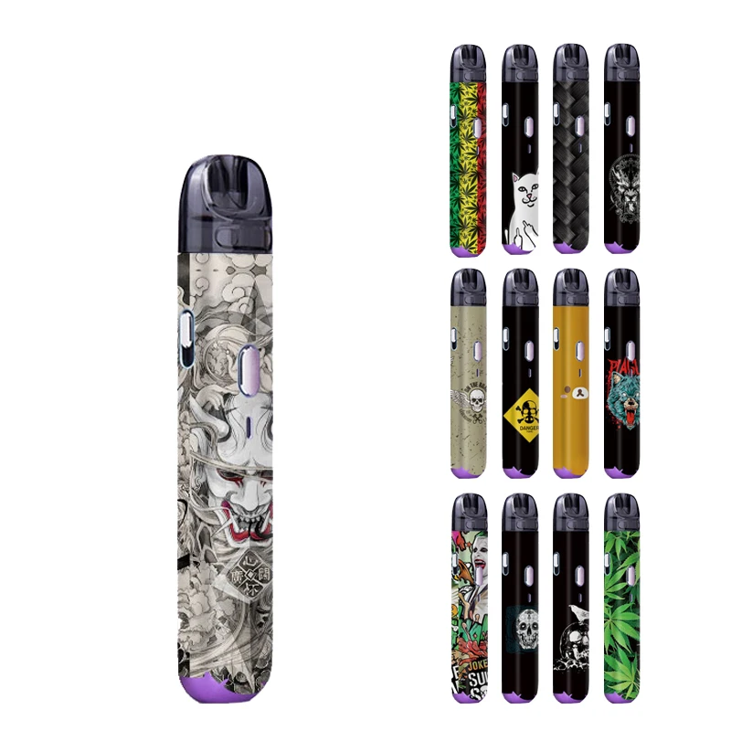 

Fashion INS Tattoo Movie Character 3M PVC Sticker Cover for Aspire Flexus Q Flim skin in Case for Aspire Flexus Q