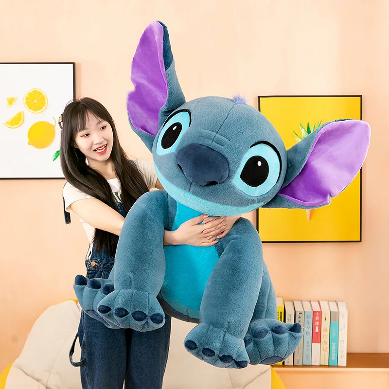 

30/45/60/80cm Lilo&Stitch Plush Stuffed Doll Kawaii Animal Cartoon Couple Sleeping pillow Softmaterial Toy For Kids Girl Gift