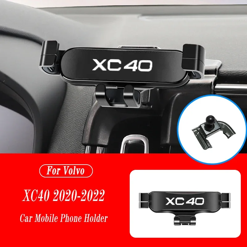 Фото Автомобильный держатель для мобильного телефона для Volvo XC40 XC 40 2020-2022, крепление на воздуховод, подставка для GPS-навигатора, гравитационный кронштейн, автомобильные аксессуары №2