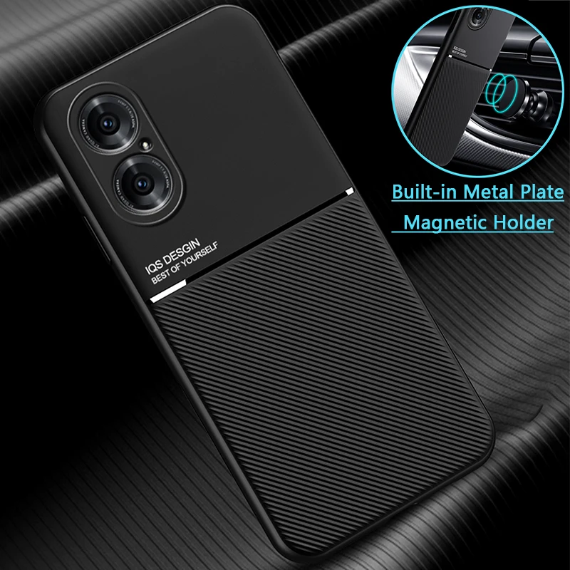 

Чехол для Huawei P50 Pro, роскошный магнитный держатель, пластина, чехол для телефона Huawei P 50 P50Pro, Кожаный противоударный силиконовый чехол-накладка