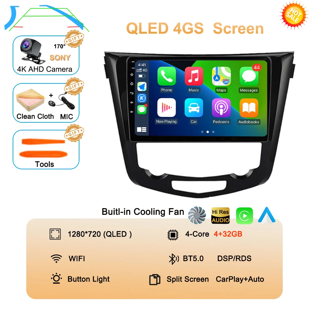 

Android 15 для Nissan Qashqai J11 Nissan X Trail T32 2014-2017 2Din стерео авторадио Carplay автомобильный радио мультимедийный видеоплеер