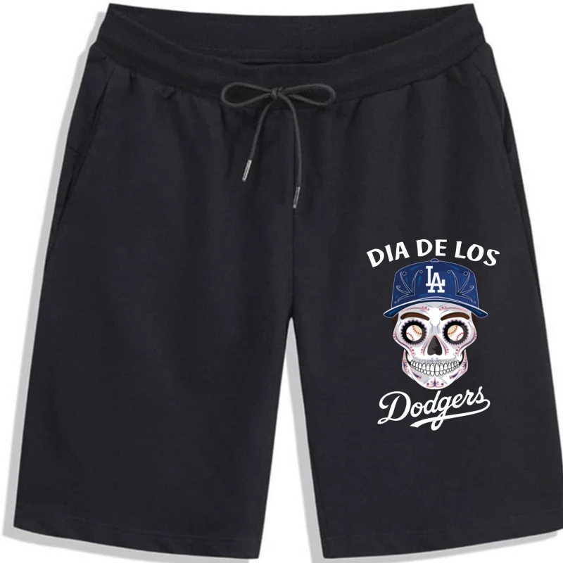

Dia De Los Dodger Halloween Sugar Skull Shorts Mens Men Shorts cool