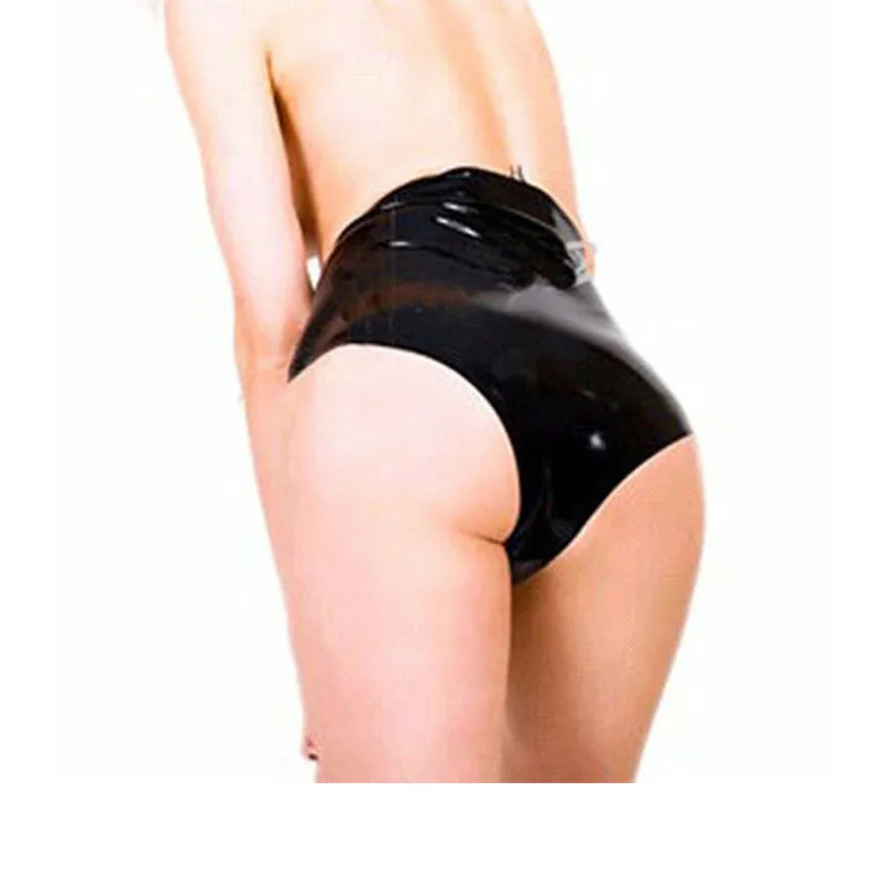 

Latex Rubber Tight Shorts Fetish Women Underwear Panties Briefs with Front Zip Custom Made (No Zip)