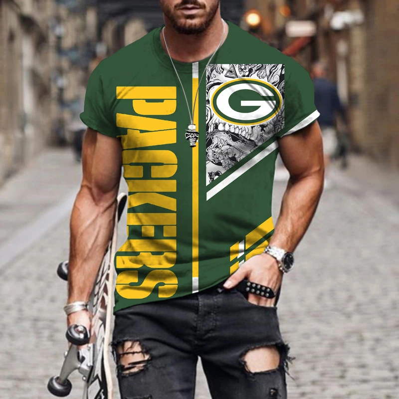 

Summer Casual Printed Short-Sleeved Rugby Clothing Fitness Gym O-Neck Breathable Sports Casual Style Men's T-Shirt Top