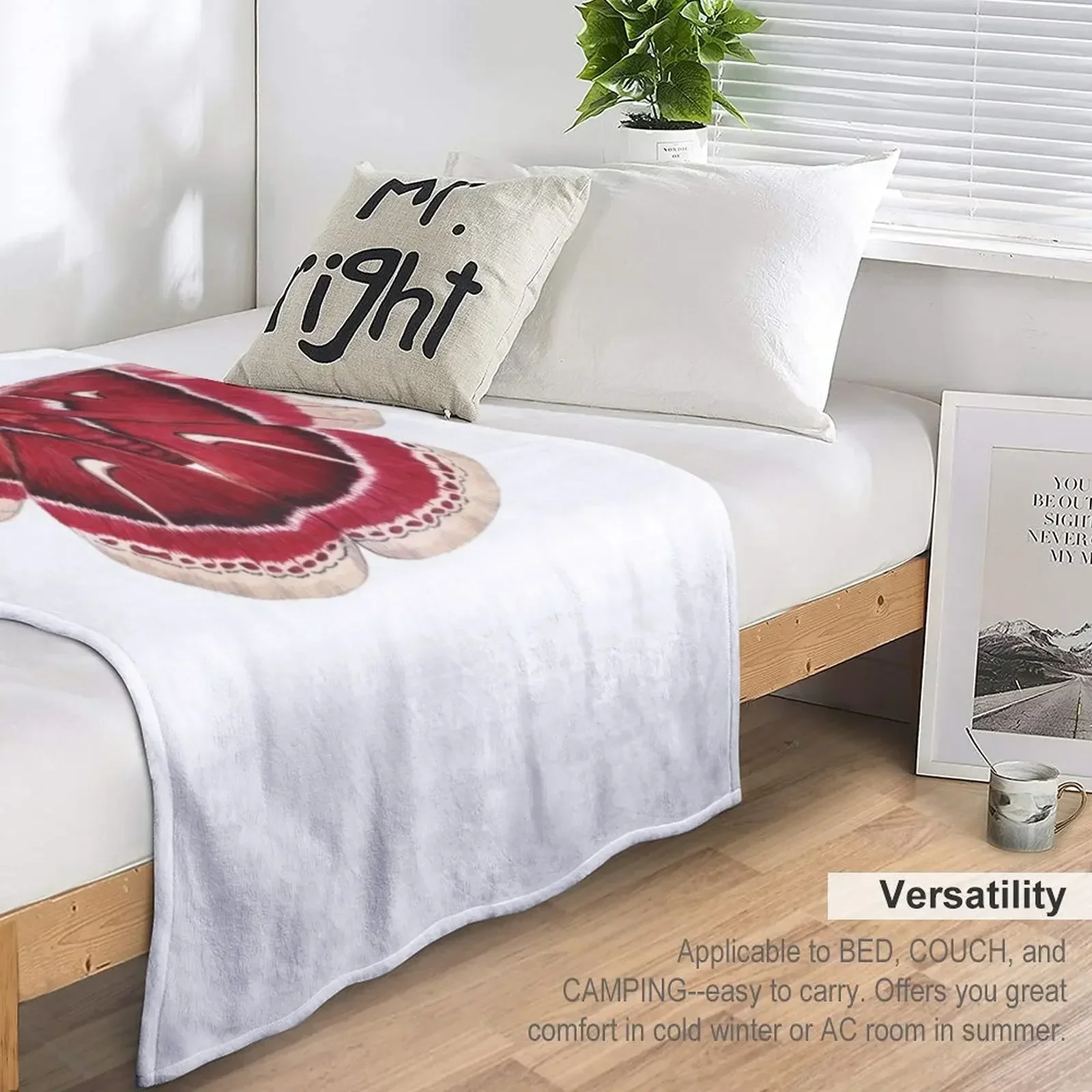 Ceanothus Silkmoth (Hyalophora euryalus) Плед Тяжелые пушистые забавные подарочные одеяла