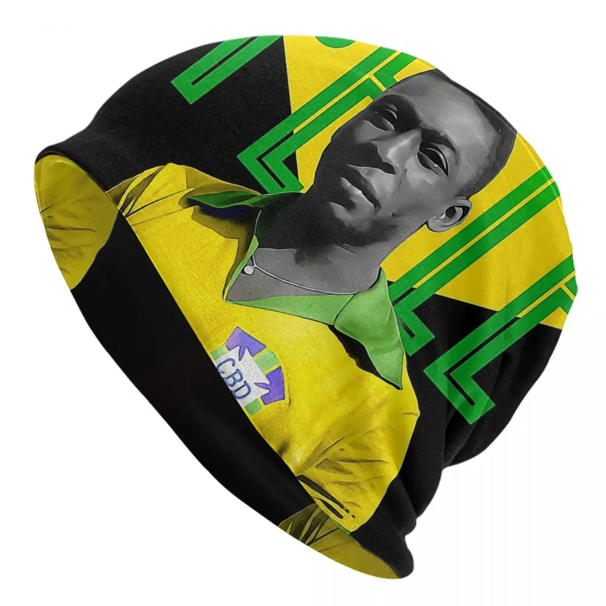 

Player Football Knitted hat for men and women Pele Football Soccer Gift Unisex winter warm brimless urinal hat