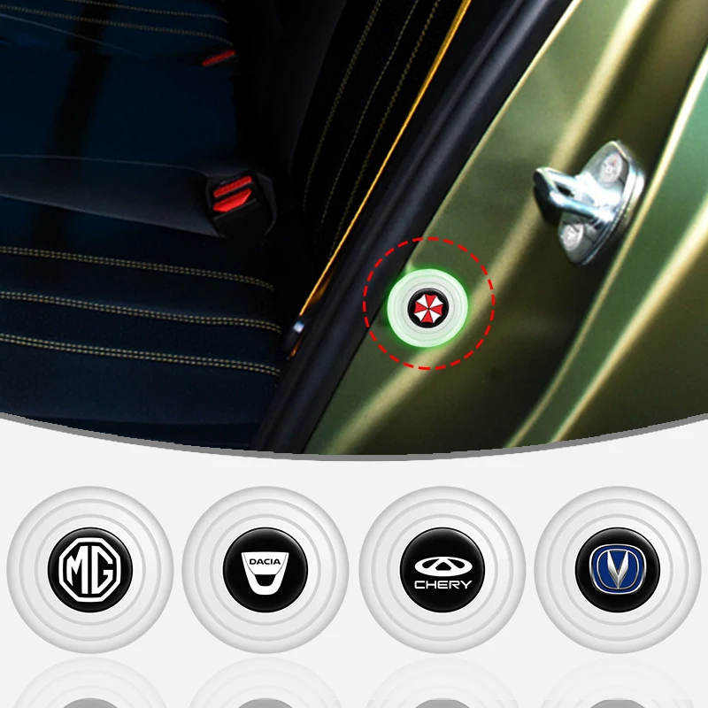 

4pcs Car Door Luminous Shock Absorption Pad for Suzuki Swift Samurai Vitara Jimny 2021 Grand Vitara Ltz Baleno Car Accessories