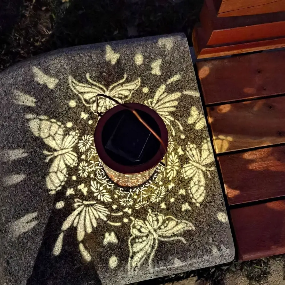 Художественный ретро светодиодный солнечный ночник подвесной винтажный полый