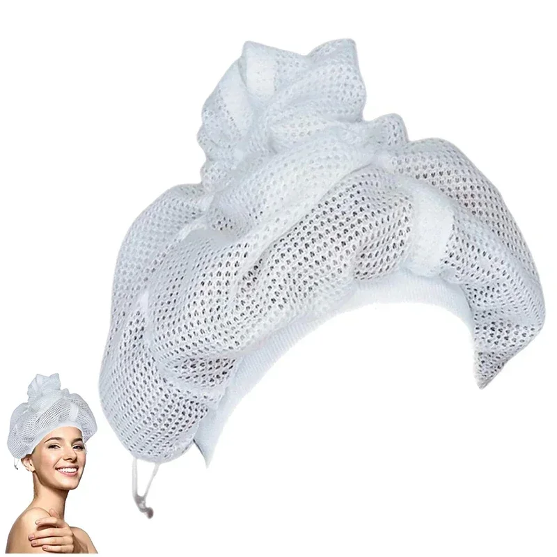 Сетчатая шапочка для сушки вьющихся волос регулируемая большая сетчатая ванны